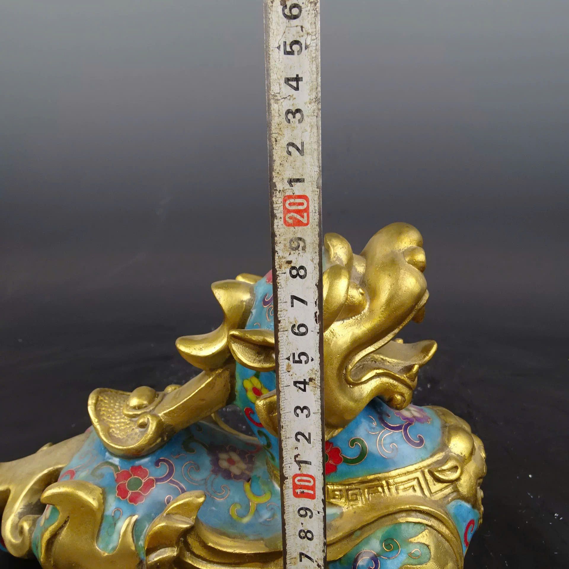  Tỳ Hưu đồng pháp lam sưu tầm sắc nét hàng kỹ BKMECN-9383 