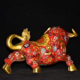  Bò Tót đồng pháp lam xưa sưu tầm BKMECN-9384 