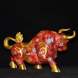  Bò Tót đồng pháp lam xưa sưu tầm BKMECN-9384 