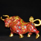  Bò Tót đồng pháp lam xưa sưu tầm BKMECN-9384 