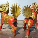  Hoả Kỳ Lân đồng pháp lam xưa sưu tầm BKMECN-9385 