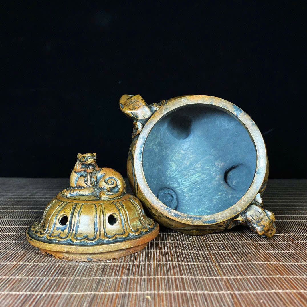  Xông trầm đồng cũ sưu tầm BKMECN-9390 