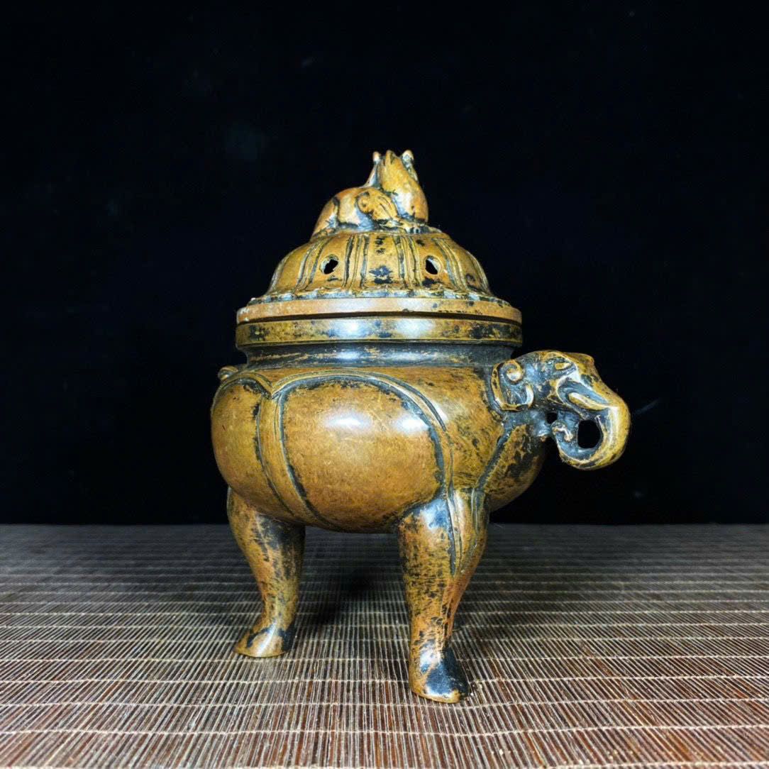  Xông trầm đồng cũ sưu tầm BKMECN-9390 