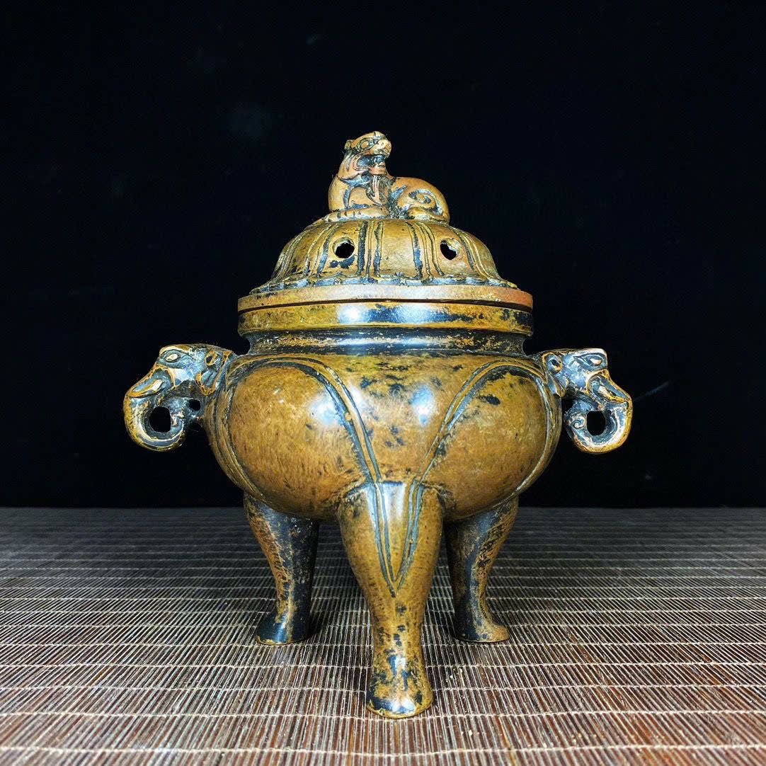  Xông trầm đồng cũ sưu tầm BKMECN-9390 