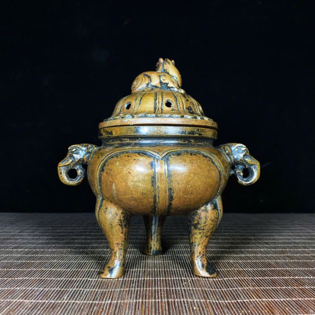  Xông trầm đồng cũ sưu tầm BKMECN-9390 