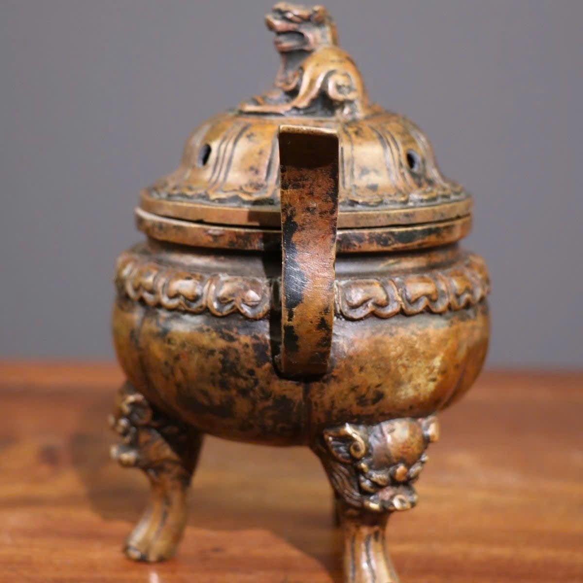  Xông trầm đồng cũ sưu tầm BKMECN-9391 