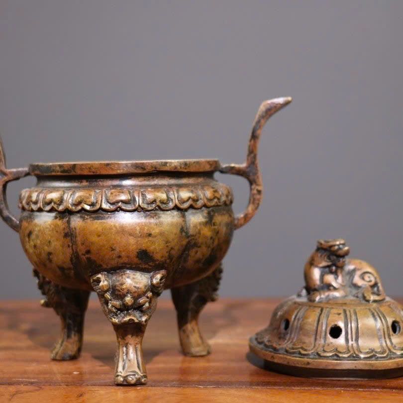  Xông trầm đồng cũ sưu tầm BKMECN-9391 