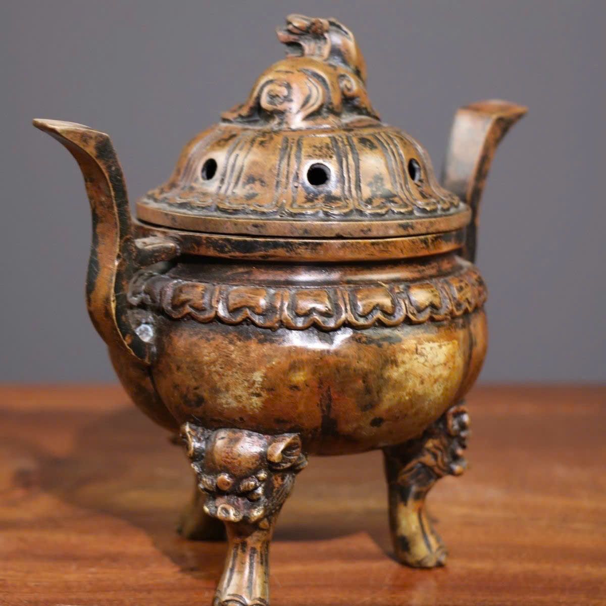  Xông trầm đồng cũ sưu tầm BKMECN-9391 