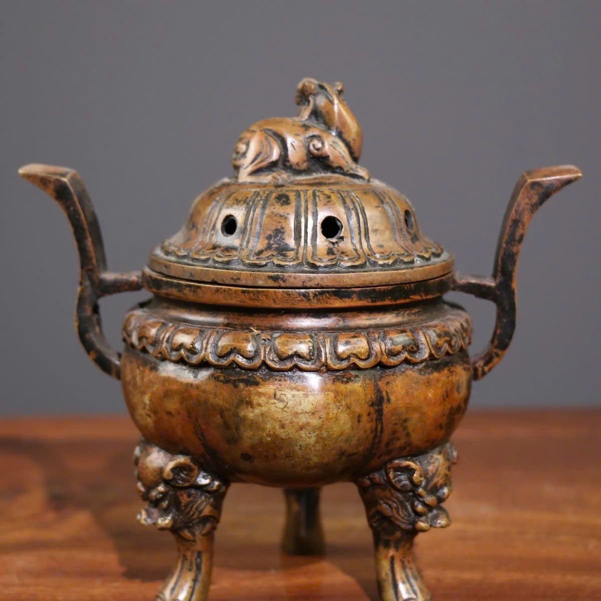  Xông trầm đồng cũ sưu tầm BKMECN-9391 