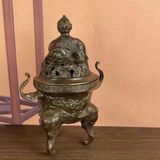  Lư hương Voi đồng cũ 3 chân sưu tầm BKMECN-9392 