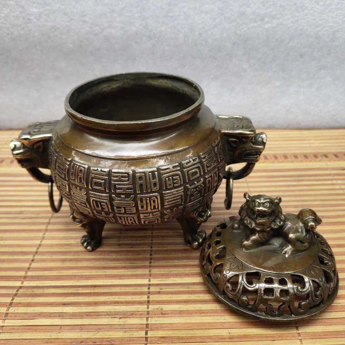  Lư đồng chiện văn cổ đồng cũ sưu tầm BKMECN-9393 