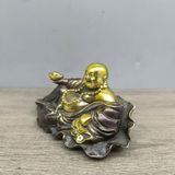  Di Lặc Mini ngồi lá sen để ô tô BKMECN-9395 