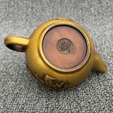 Ấm trà Hoa điểu đồng cũ sưu tầm BKMECN-9397 