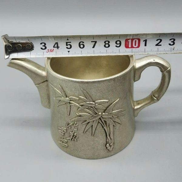  Ấm Trúc bạc cũ sưu tầm BKMECN-9398 