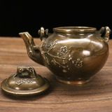  Ấm Đồng Hoa Đào Đón Xuân sưu tầm BKMECN-9399 