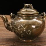  Ấm Đồng Hoa Đào Đón Xuân sưu tầm BKMECN-9399 