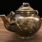  Ấm Đồng Hoa Đào Đón Xuân sưu tầm BKMECN-9399 