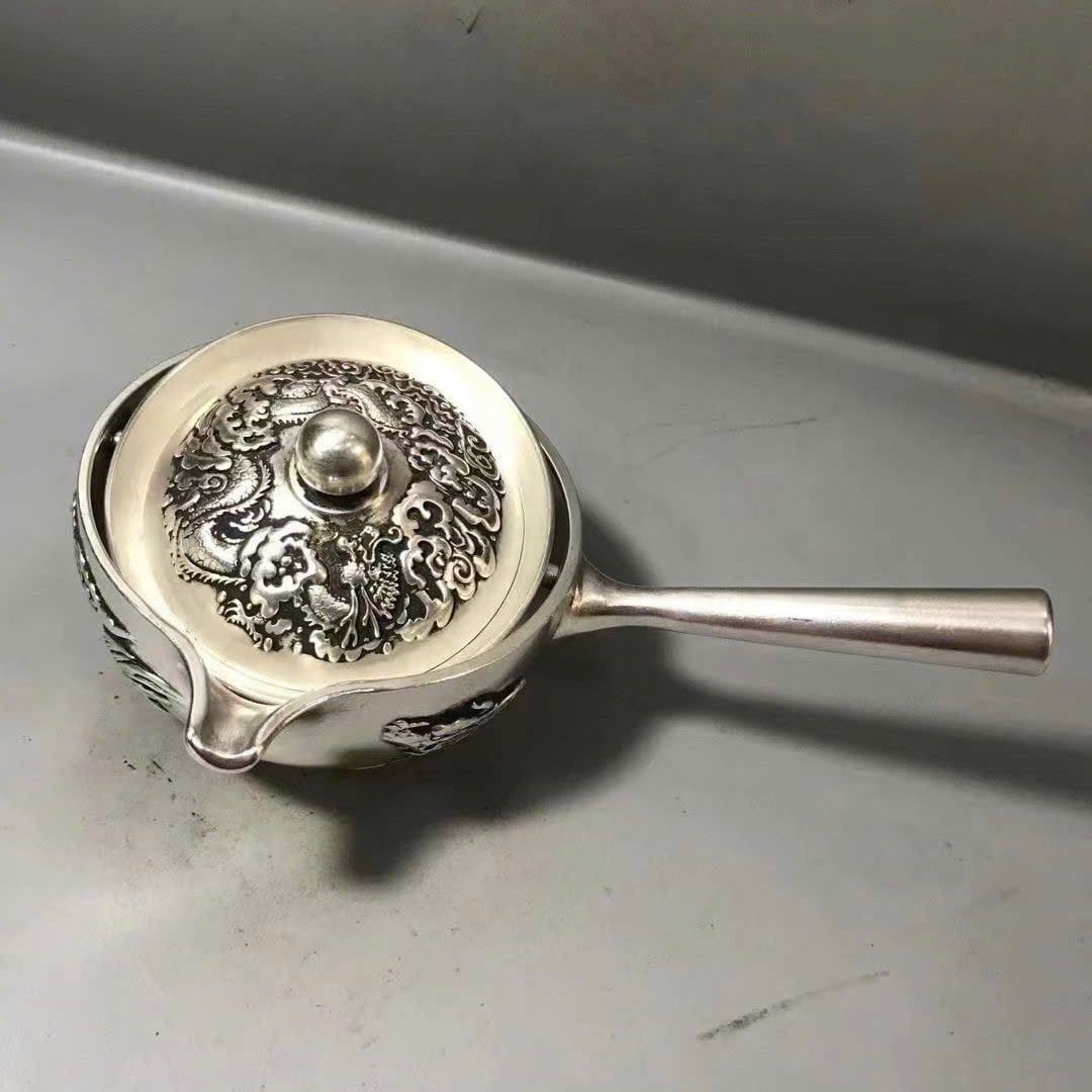  Ấm Trà Bạc xũ sưu tầm có lọc trà BKMECN-9403 