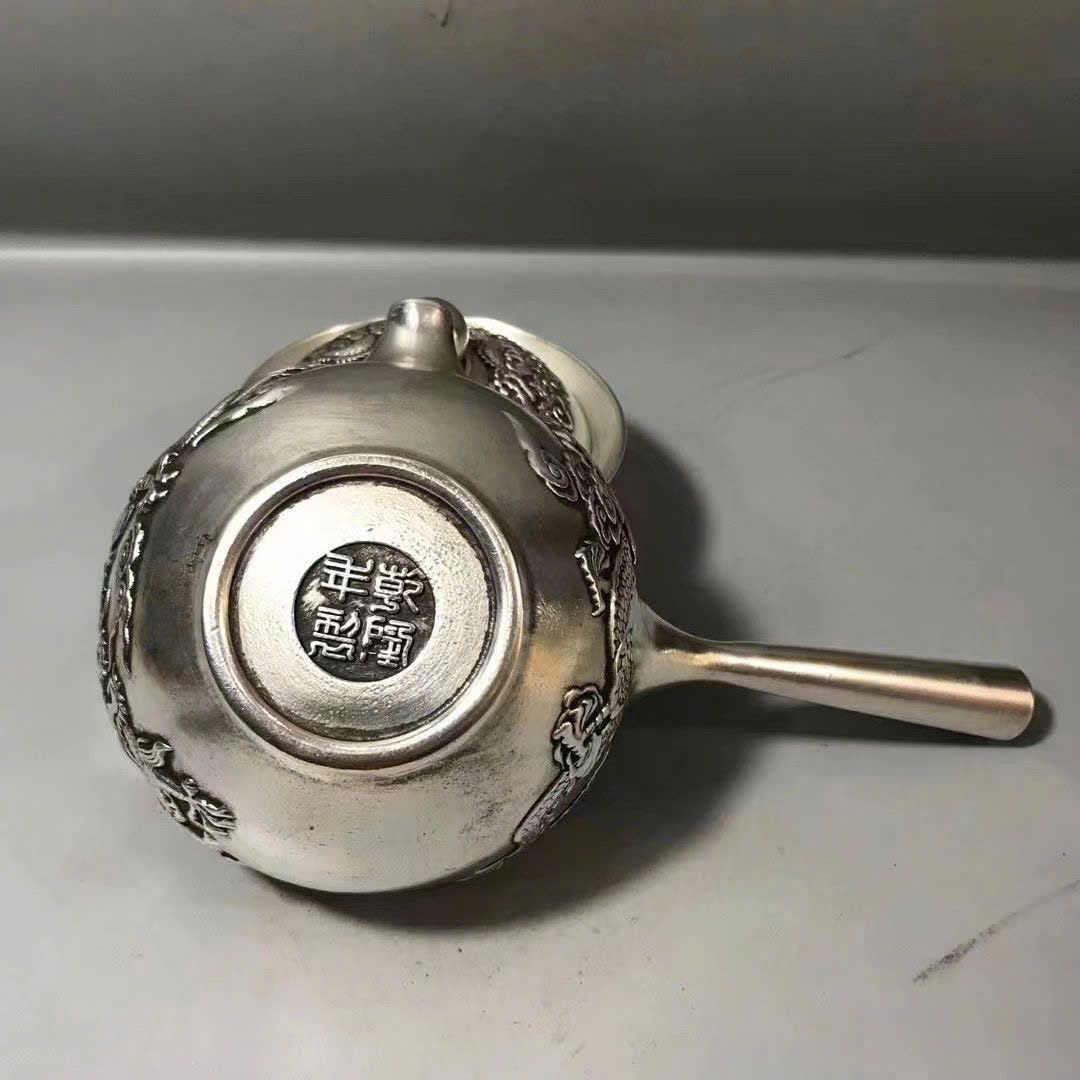  Ấm Trà Bạc xũ sưu tầm có lọc trà BKMECN-9403 