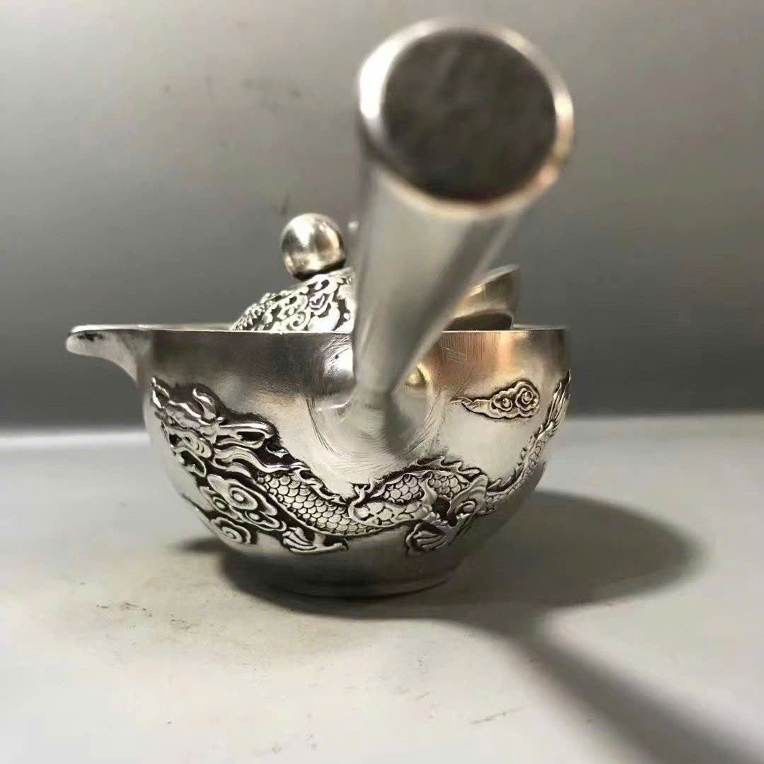  Ấm Trà Bạc xũ sưu tầm có lọc trà BKMECN-9403 