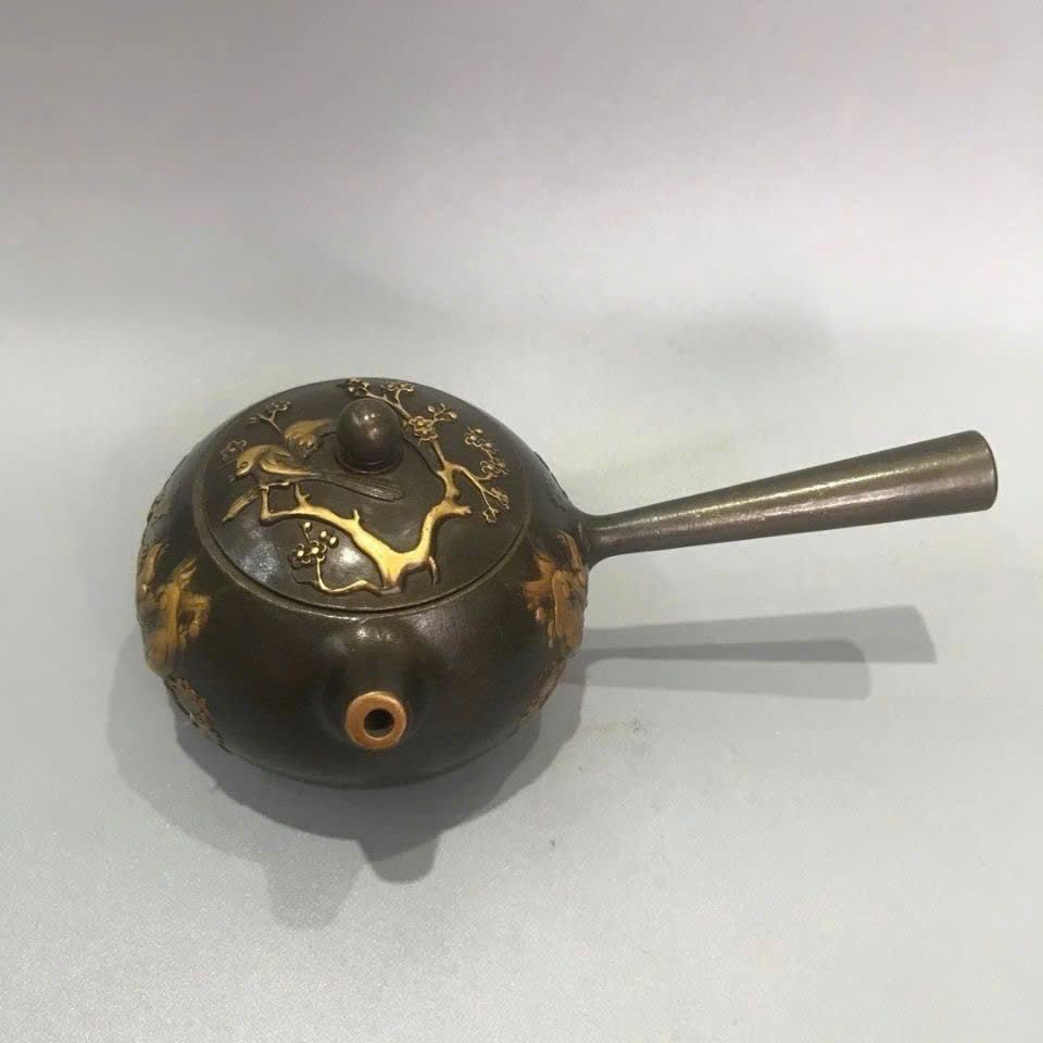  Ấm Trà Quai Tay Ngang Hoa Điểu sưu tầm BKMECN-9404 