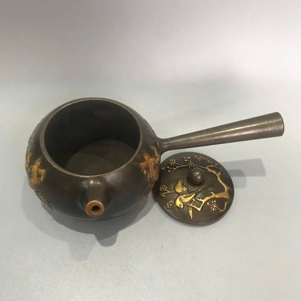  Ấm Trà Quai Tay Ngang Hoa Điểu sưu tầm BKMECN-9404 