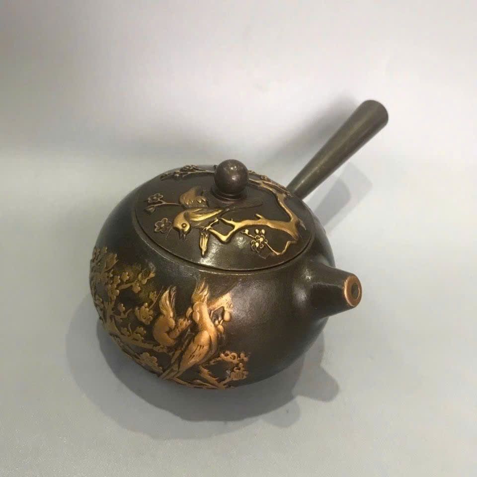  Ấm Trà Quai Tay Ngang Hoa Điểu sưu tầm BKMECN-9404 
