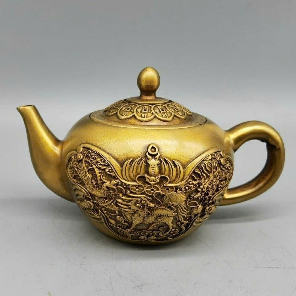  Ấm đồng Kỳ Lân hàng cũ sưu tầm BKMECN-9405 