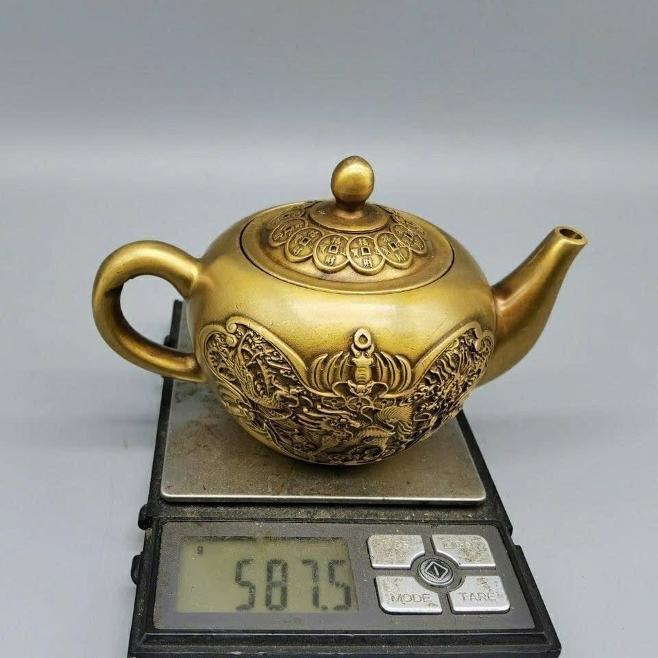  Ấm đồng Kỳ Lân hàng cũ sưu tầm BKMECN-9405 