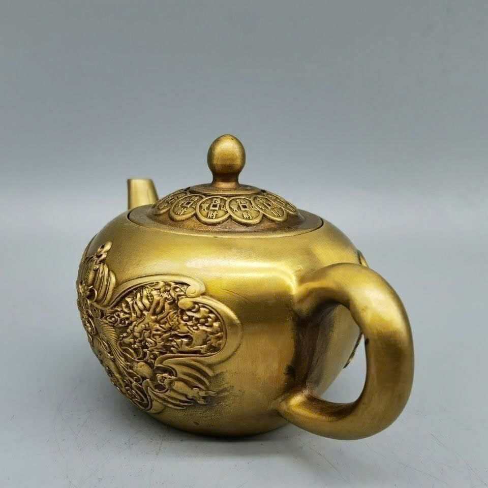  Ấm đồng Kỳ Lân hàng cũ sưu tầm BKMECN-9405 