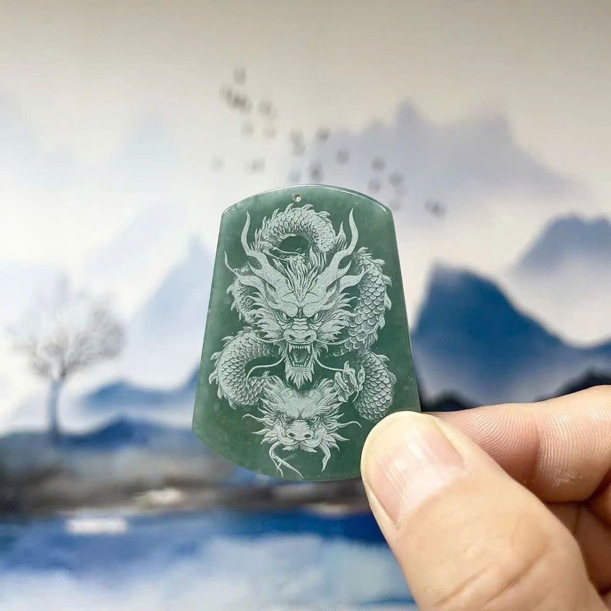  Mặt ngọc bích Bạch Long sưu tầm BKSTCN-9361 