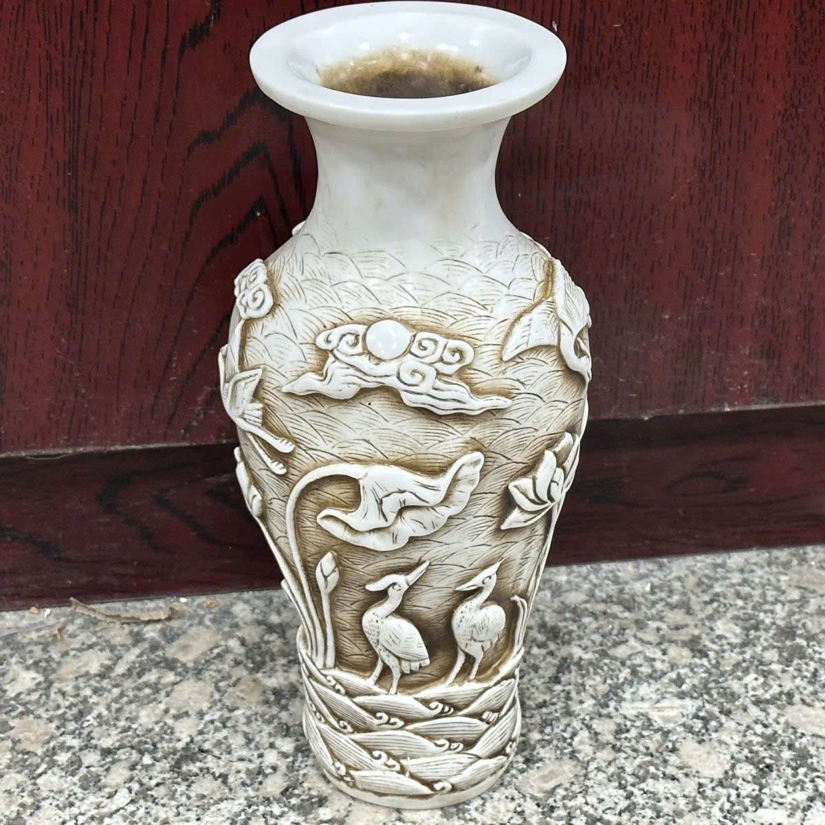  Bình Ngọc cũ sưu tầm Sen Hạc BKCECN-9412 