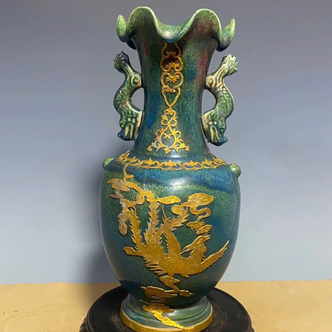  Bình gốm hoạ tiết Phượng Hoàng độc đáo BKCECN-9409 