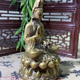  Tượng Phật Quan Âm bằng đồng cũ sưu tầm BKMECN-9406 