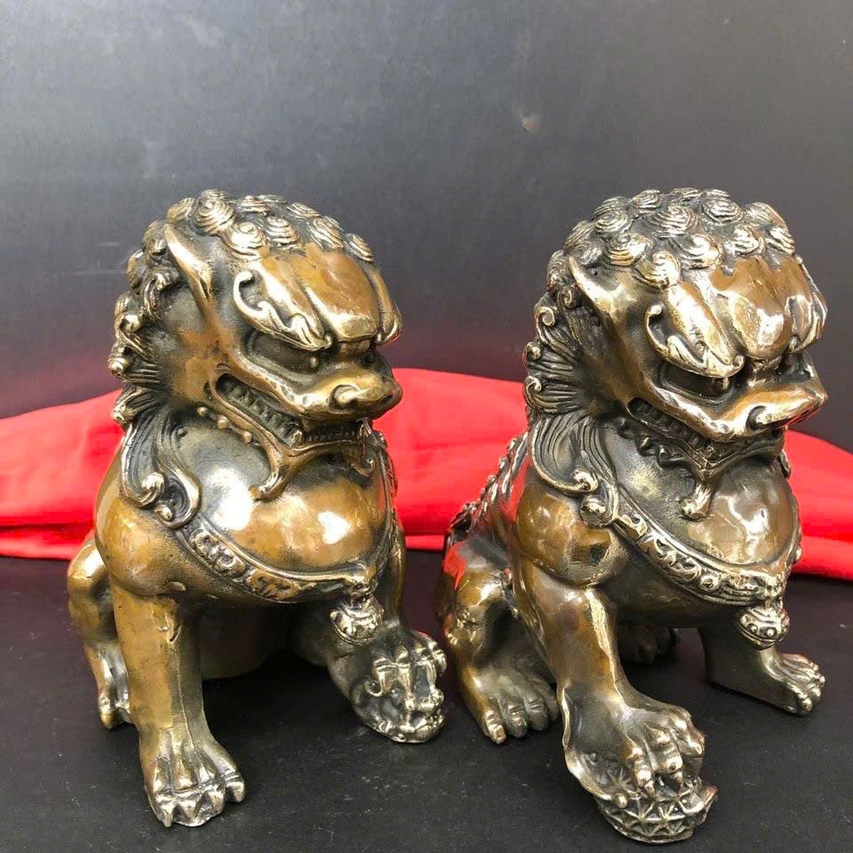  Cặp Lân đồng cũ sưu tầm BKMECN-9409 