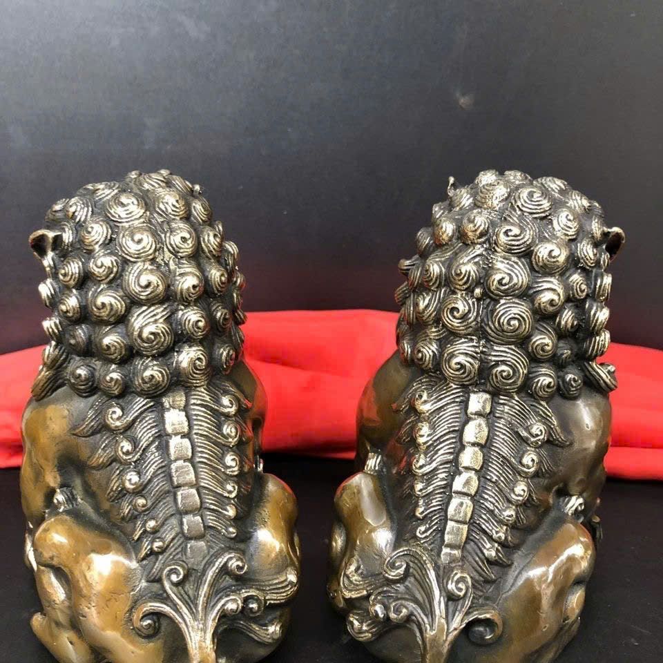  Cặp Lân đồng cũ sưu tầm BKMECN-9409 