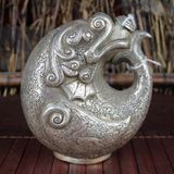  Vò Rượu Bạc hình Đầu Rồng sưu tầm BKMECN-9411 