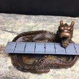  Khay Đồng Cũ hình Rồng Cuộn Cát Tường BKMECN-9412 