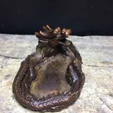  Khay Đồng Cũ hình Rồng Cuộn Cát Tường BKMECN-9412 