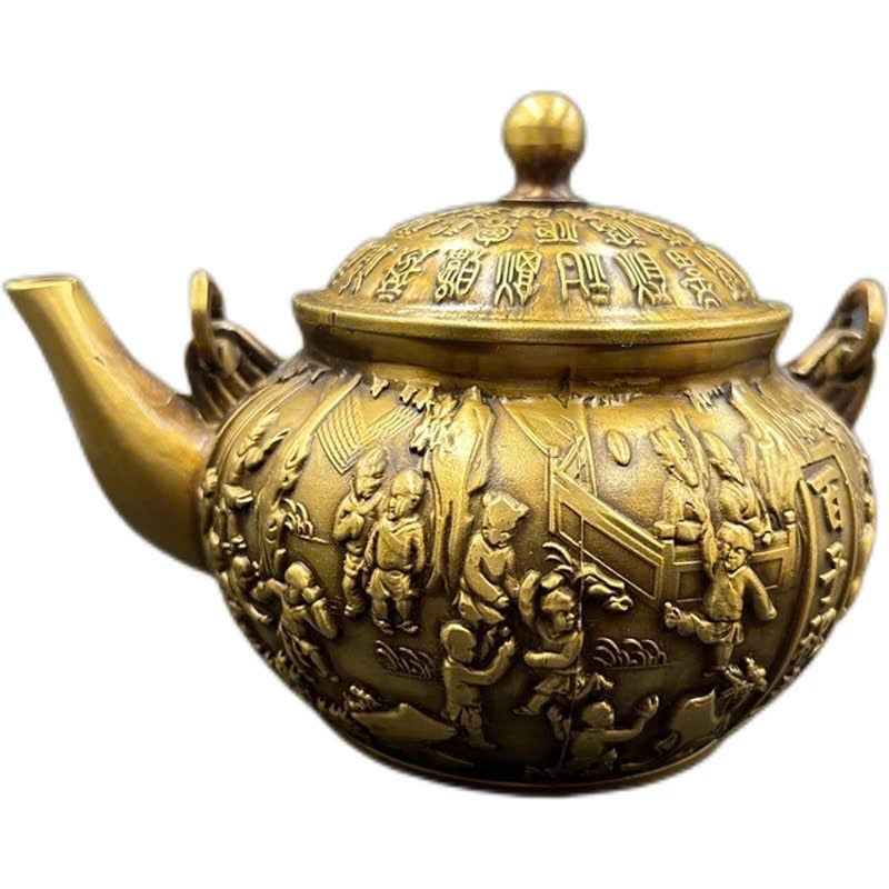  Ấm đồng Tử Bách Phúc sưu tầm BKMECN-9416 