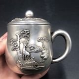  Tách trà bạc Tùng Hươu BKMECN-9423 