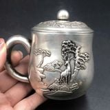  Tách trà bạc Tùng Hươu BKMECN-9423 