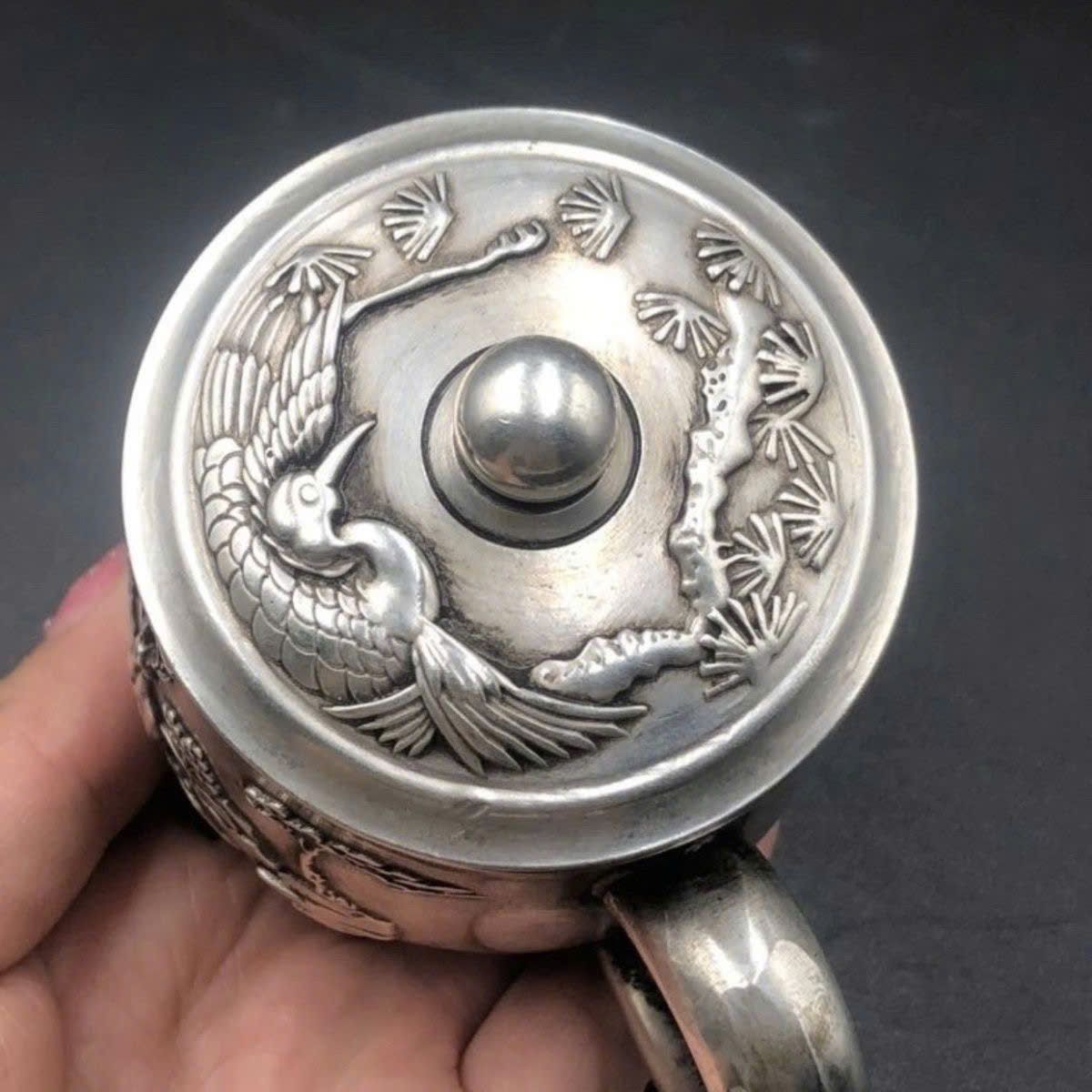  Tách trà bạc Tùng Hươu BKMECN-9423 