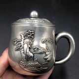  Tách trà bạc Tùng Hươu BKMECN-9423 