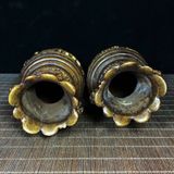  Cặp bình đồng thau cũ mạ vàng BKMECN-9426 