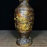  Cặp bình đồng thau cũ mạ vàng BKMECN-9426 