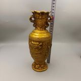  Cặp bình đồng vàng Song Long Hý Châu BKMECN-9427 