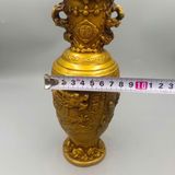  Cặp bình đồng vàng Song Long Hý Châu BKMECN-9427 