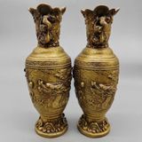  Cặp bình Rồng Phượng đồng cũ sưu tầm BKMECN-9428 