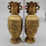  Cặp bình Rồng Phượng đồng cũ sưu tầm BKMECN-9428 